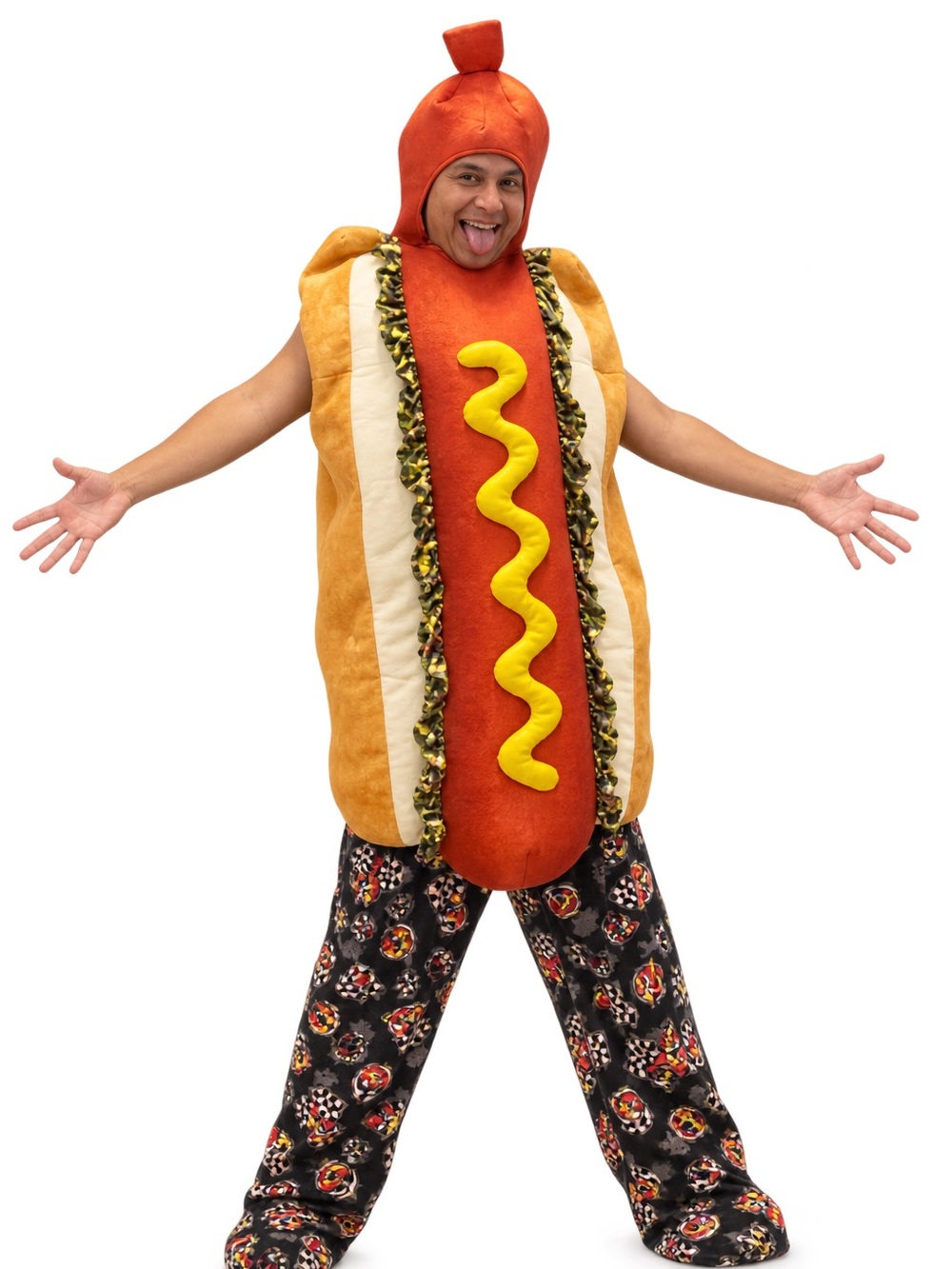 Hot Dog Kids Costume in Brown, Red & Yellow